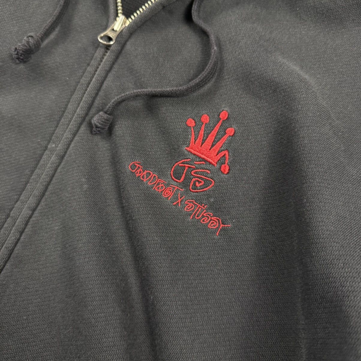 Stussy Stussy & Goodfoot AW/06 Limited Thermal ‘Black’ Zip Hoodie Size US L / EU 52-54 / 3 - 3 Thumbnail