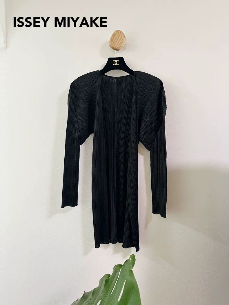 Issey Miyake ISSEY MIYAKE Black Long Sleeve Coat - dmc Size US M / EU 48-50 / 2 - 1 Thumbnail