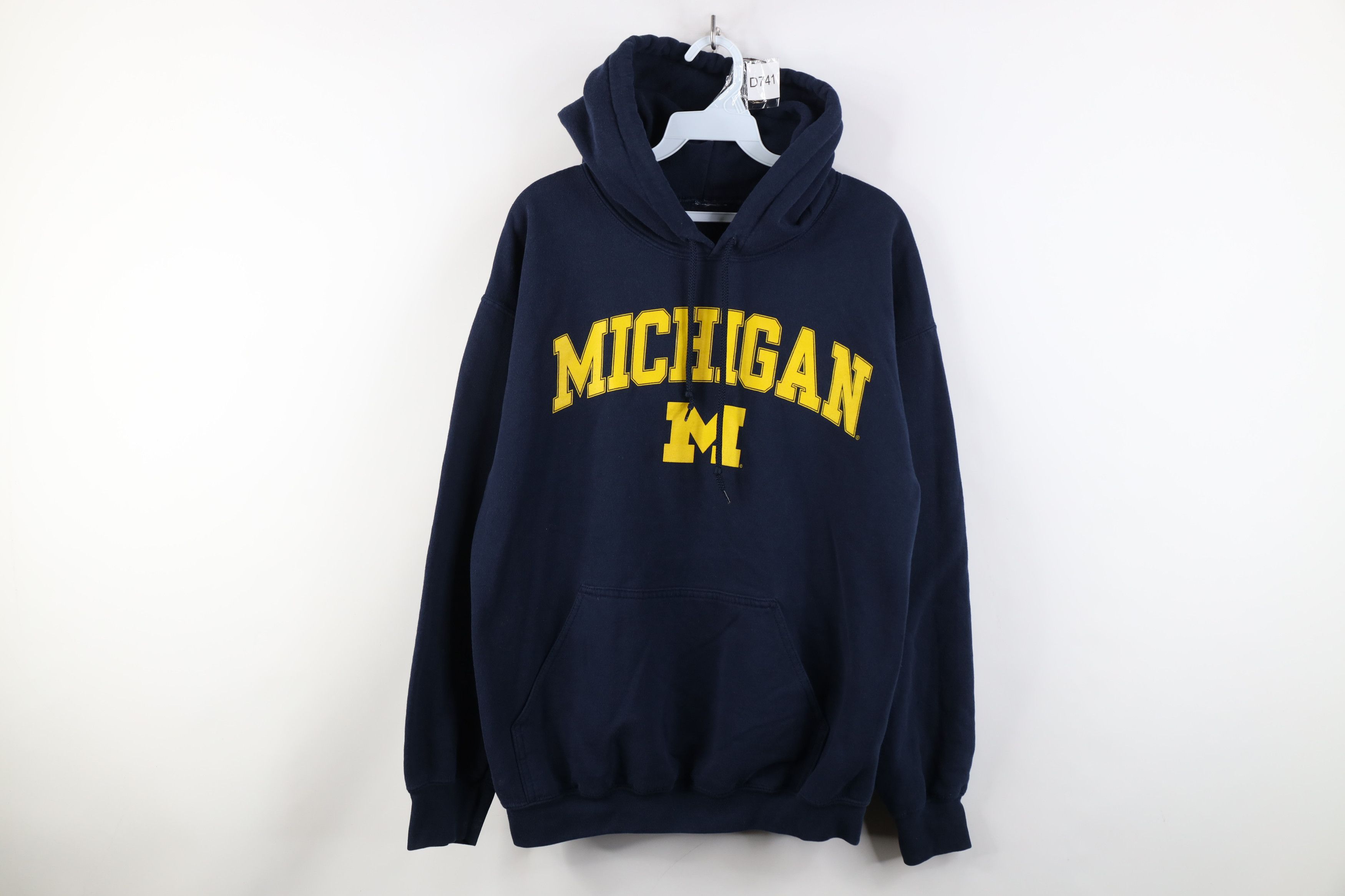 Vintage Vintage 90s Spell University of Michigan Hoodie Sweatshirt Size US L / EU 52-54 / 3 - 1 Thumbnail