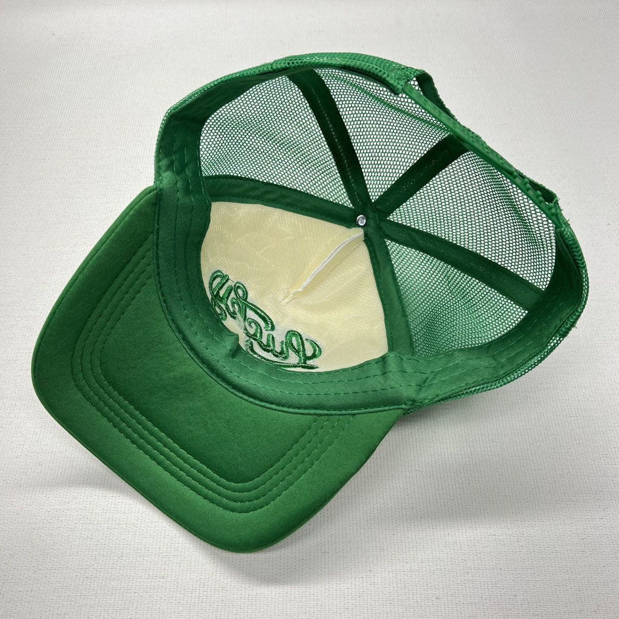 Vintage Lucky Hat Green Snapback Trucker Embroidered Adjustable Mesh Size ONE SIZE - 9 Thumbnail