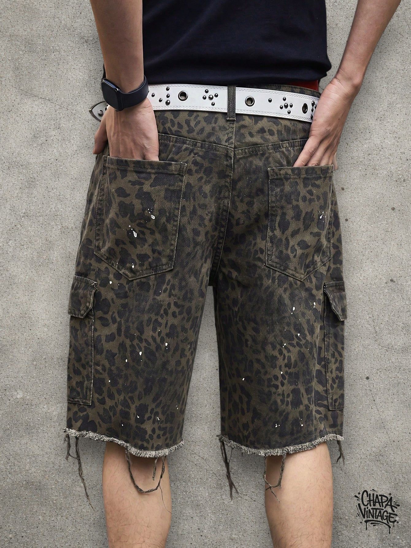 Japanese Brand Leopard distressed shorts Size US 32 / EU 48 - 4 Thumbnail