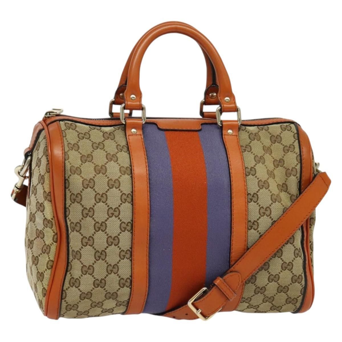 Gucci Gucci Vintage Web Boston Bag Canvas Size ONE SIZE - 1 Thumbnail