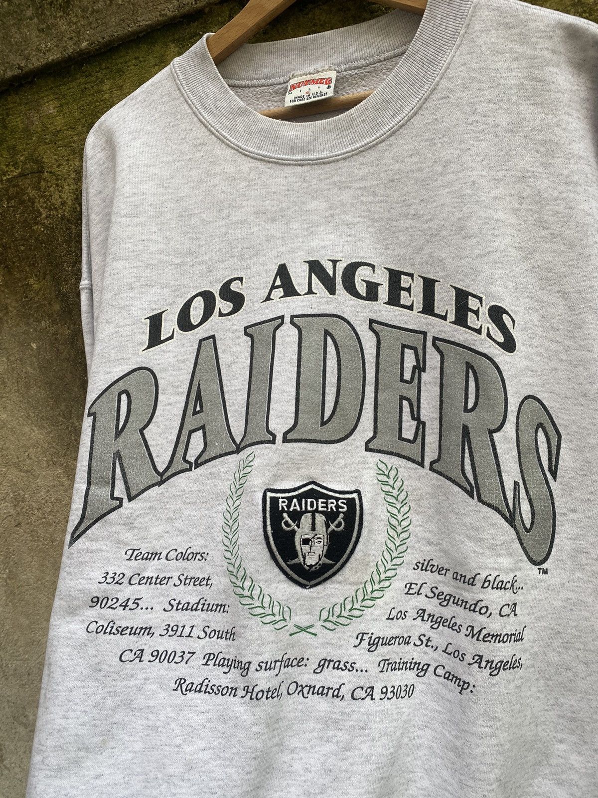 NFL × Vintage Vintage 90s Made In USA Raiders Sweatshirt Size US XL / EU 56 / 4 - 6 Thumbnail