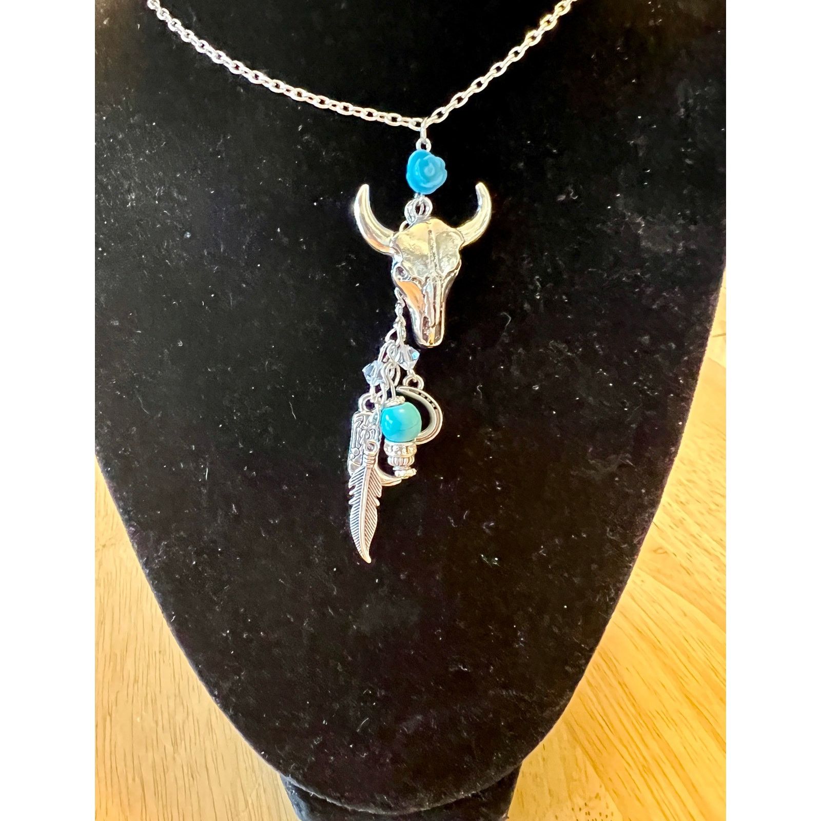 Other Women's Antique Silver Pendant Necklace with Charms NEW Size ONE SIZE - 1 Thumbnail