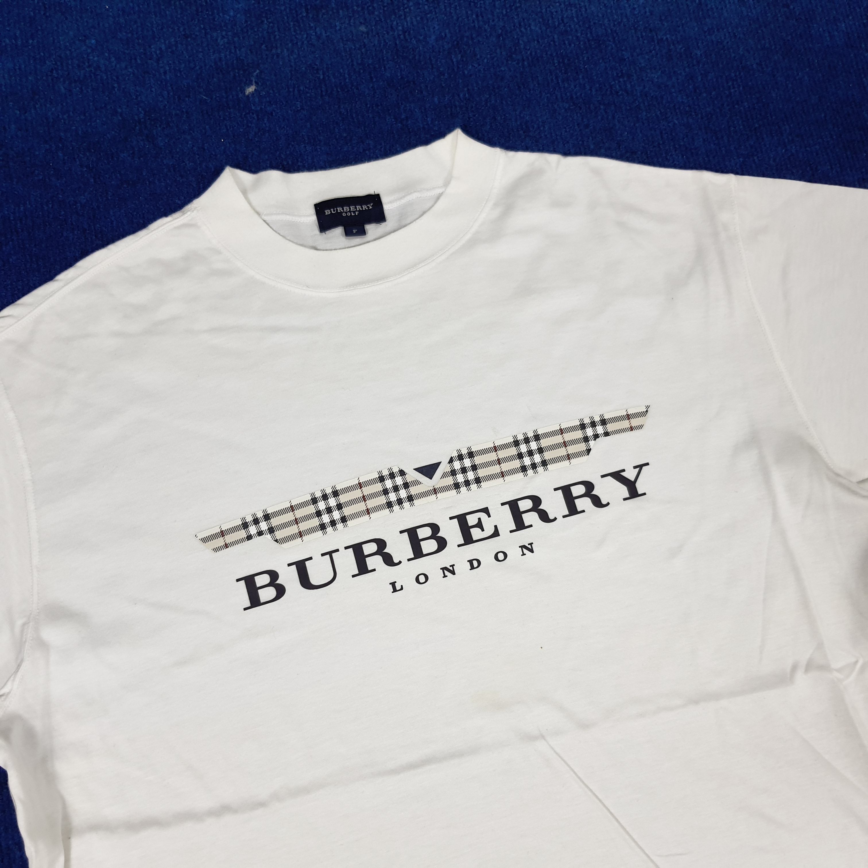 Burberry × Vintage Vintage Burberry London Golf Nova Check T-shirt Size US L / EU 52-54 / 3 - 2 Thumbnail