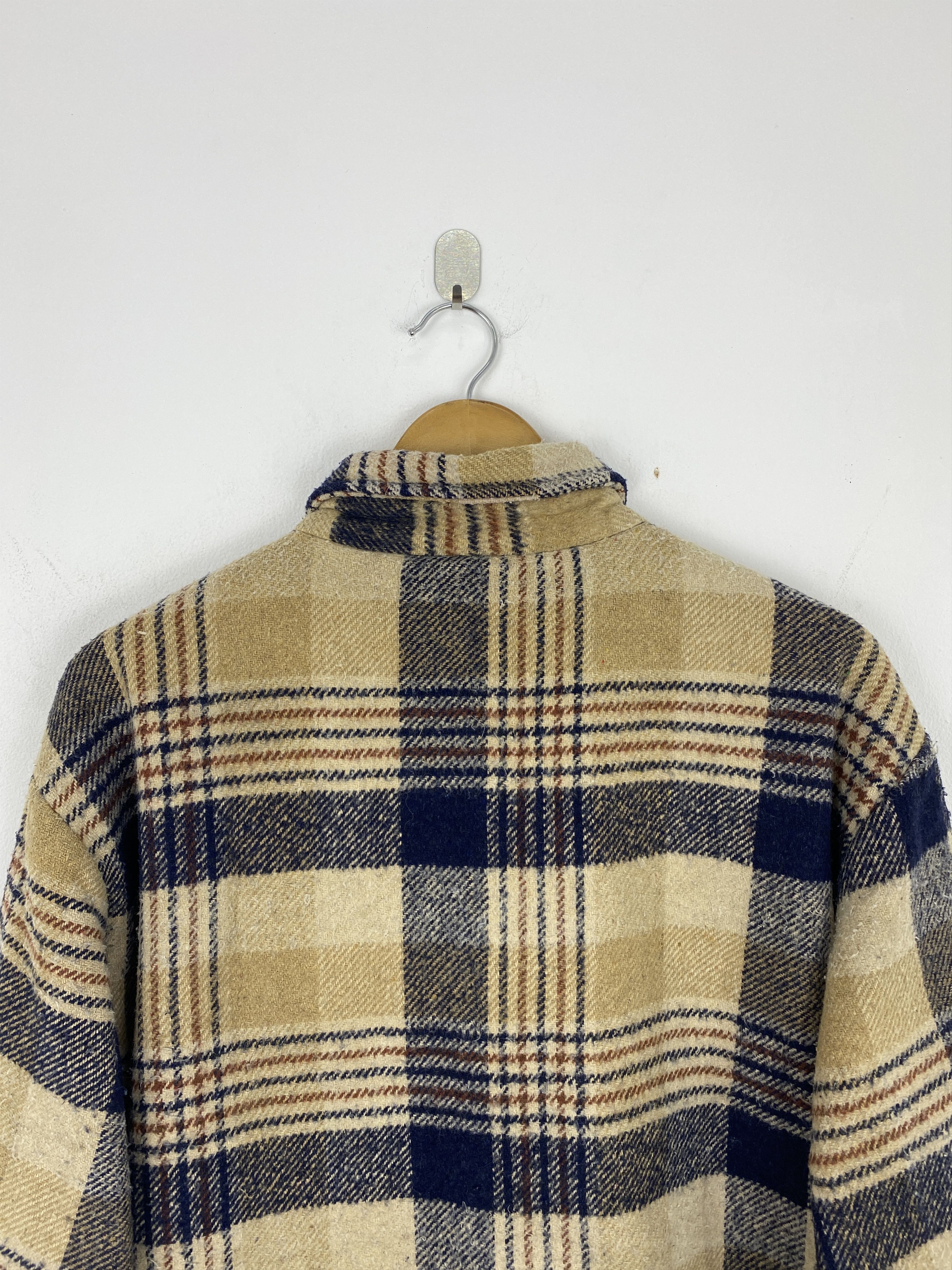 Portuguese Flannel × Vintage 60s Portuguese Flannel Plaid Sherpa Fleece Jacket Size US L / EU 52-54 / 3 - 4 Thumbnail