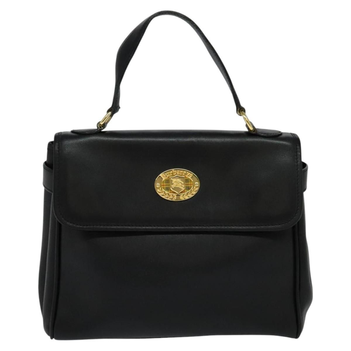 Burberry Black Leather Handbag (Pre-Owned) Size ONE SIZE - 1 Thumbnail