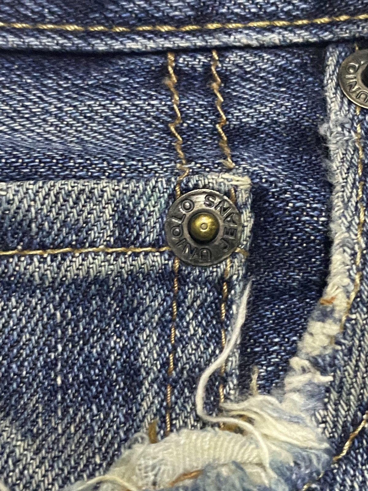 Japanese Brand Vintage Uniqlo S-003 Faded Wash Grunge Distressed Baggy Jean Size US 30 / EU 46 - 10 Thumbnail