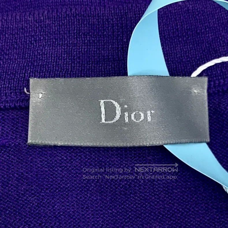 Dior Dior Purple bee embroidered wool round-neck long-sleeved s Size US L / EU 52-54 / 3 - 5 Thumbnail