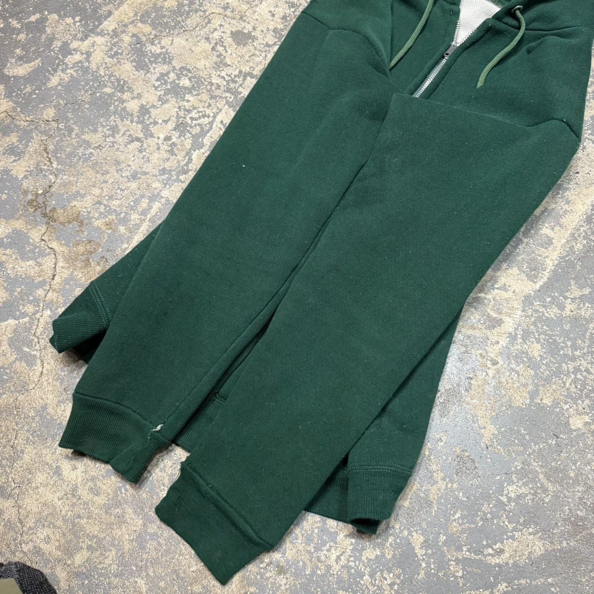 Vintage True Vintage Green Cotton Waffle Insulated Thermal Zip Hoodi Size US M / EU 48-50 / 2 - 15 Thumbnail