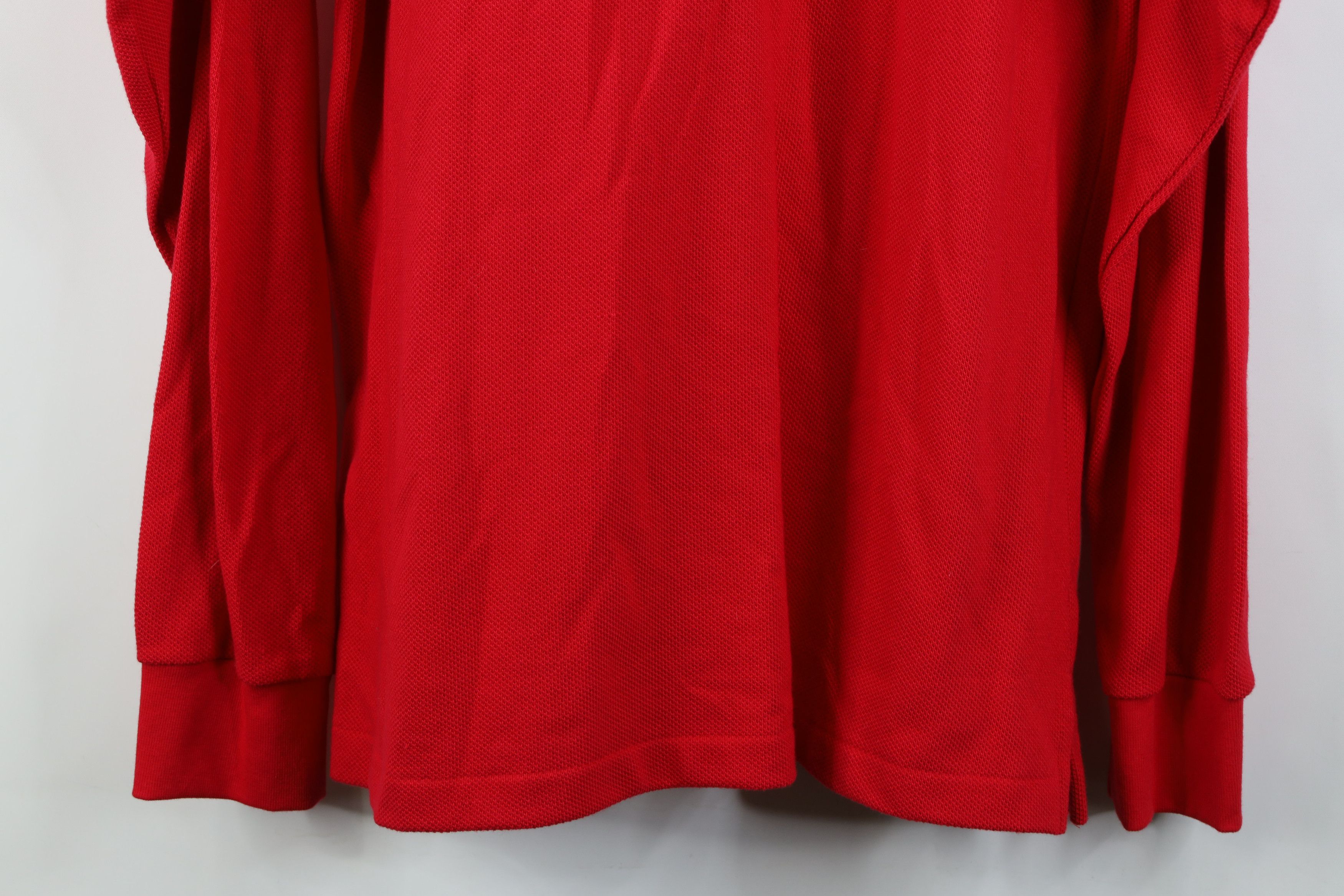 Vintage Vintage 90s Streetwear Blank Heavy Long Sleeve Rugby Polo Size US L / EU 52-54 / 3 - 12 Thumbnail
