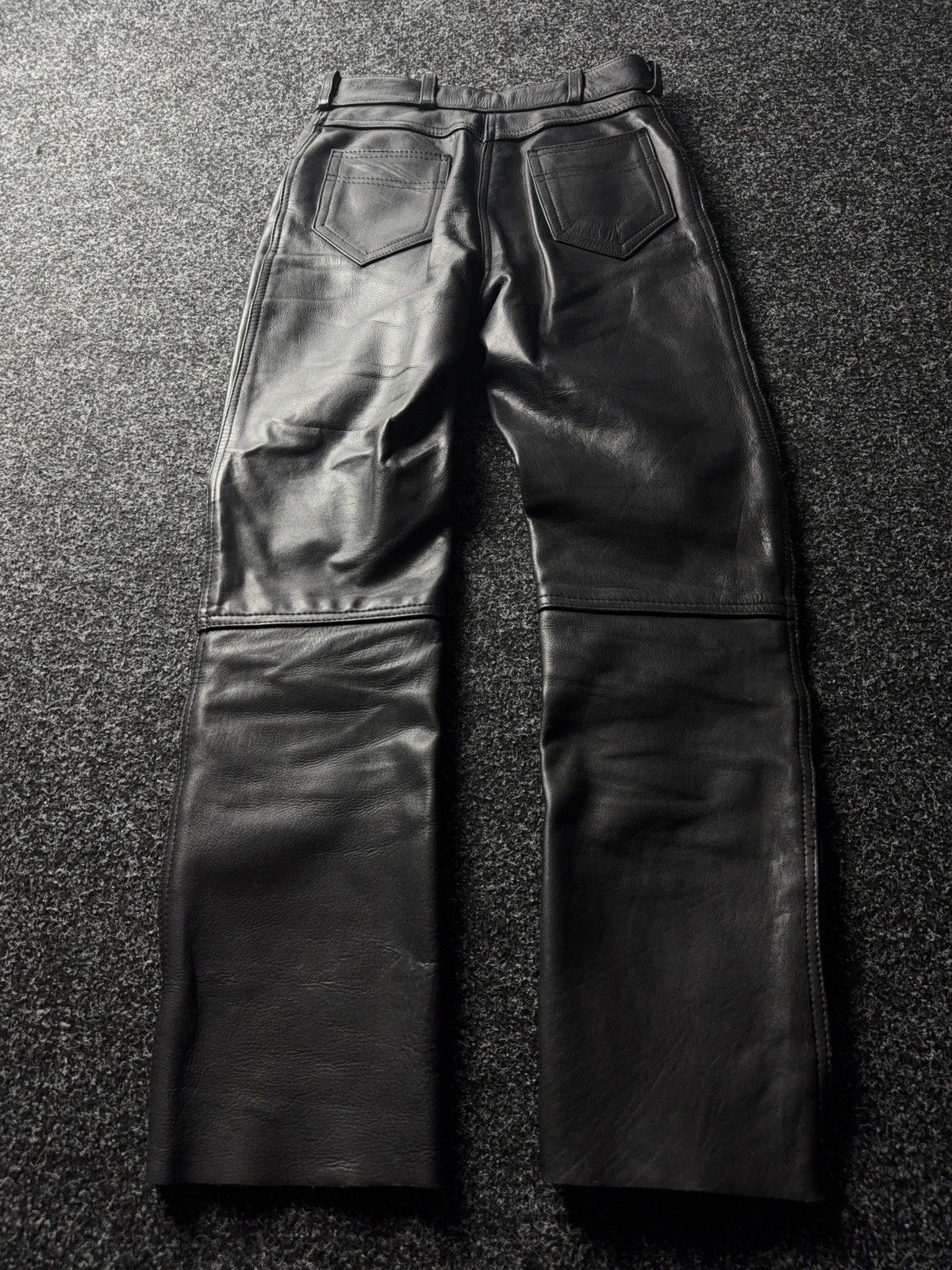 Leather Y2K Vintage Leather Pants Opium Style Alt Biker USA Rare Size US 28 / EU 44 - 14 Thumbnail
