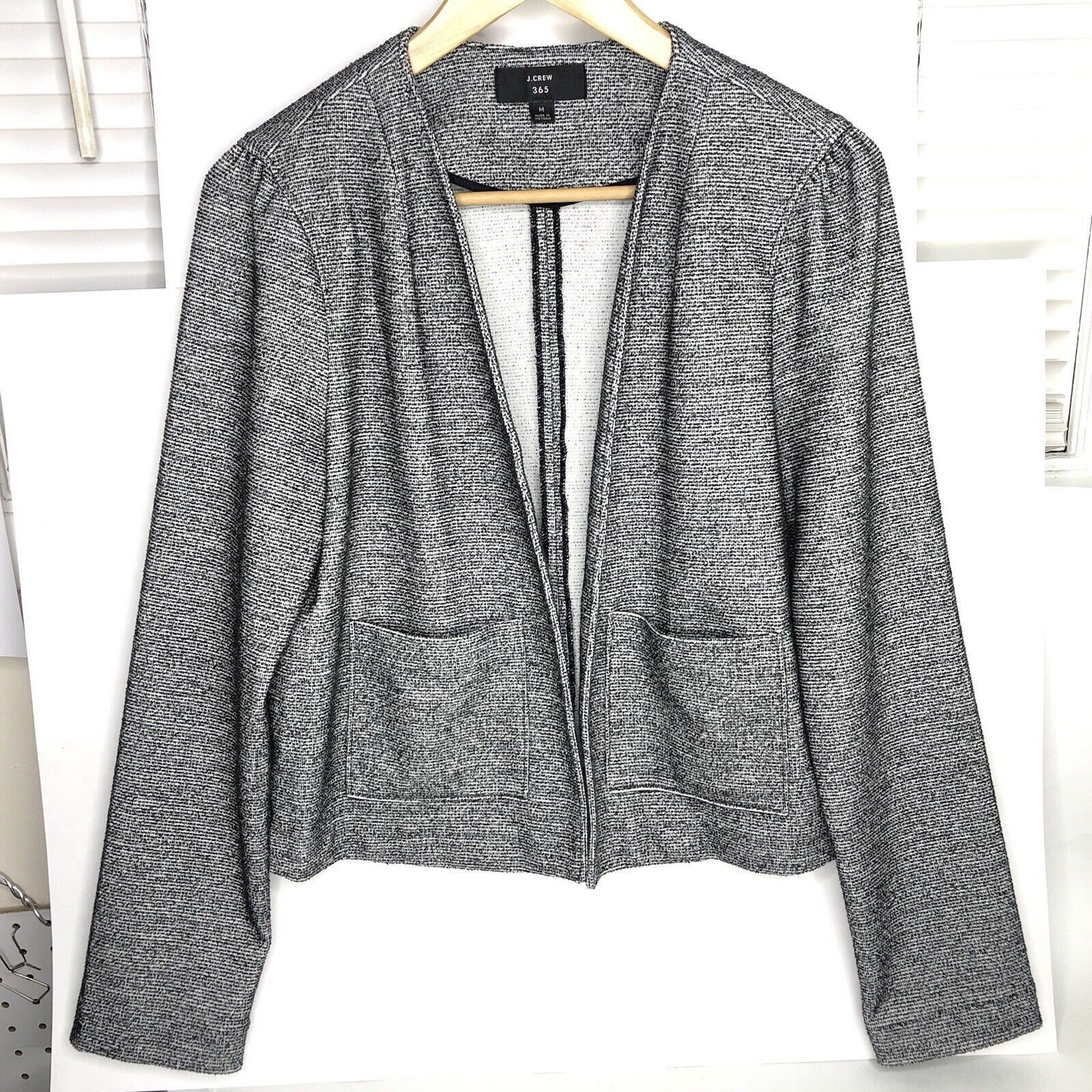 J.Crew J.Crew 365 Boucle Blazer Grey Womens Jacket Top Size M Size M / US 6-8 / IT 42-44 - 1 Thumbnail