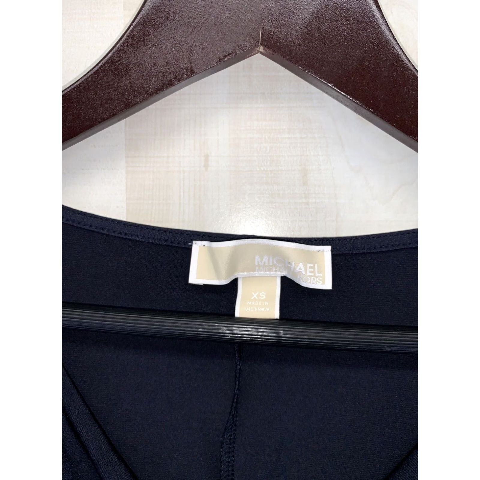 Michael Kors Michael Kors Womens Sleeveless Stretch Navy Blue Dress XS-5551 Dress } Size XS / US 0-2 / IT 36-38 - 3 Thumbnail