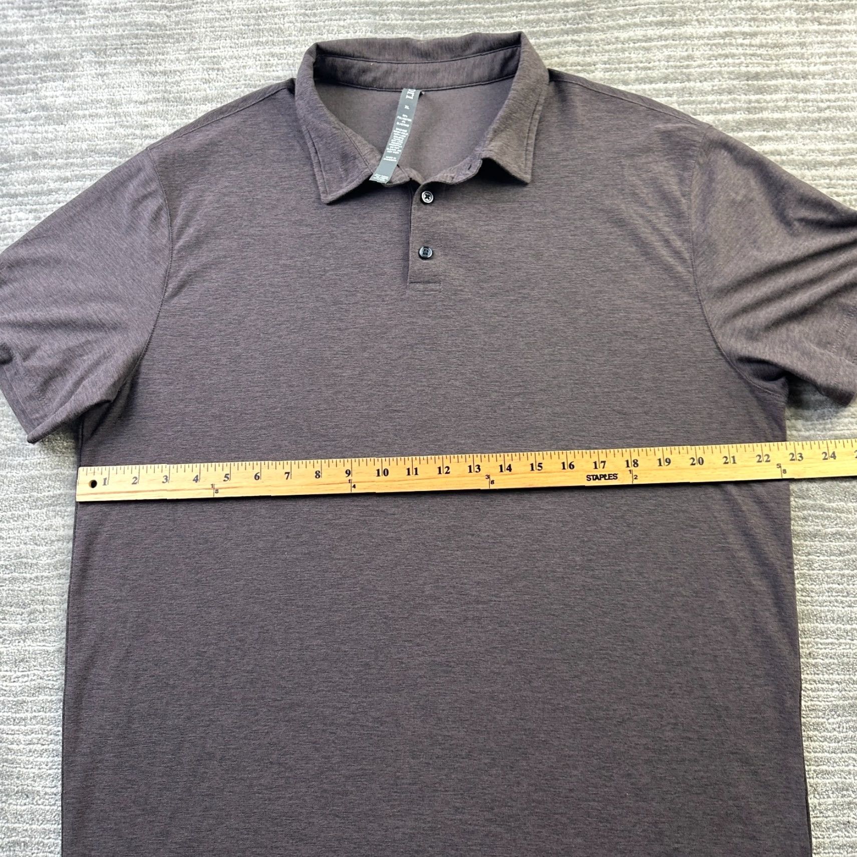 Vuori Vuori Polo Shirt Mens XL Brown Heather Strato Tech Polo Shirt Sports Activewear Casual 90s? Size US XL / EU 56 / 4 - 7 Thumbnail