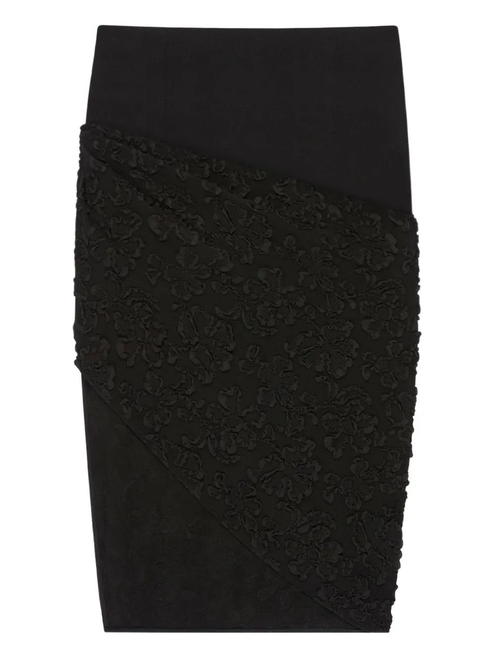 Givenchy o1n1vont0326 Floral-Patterned High-Waisted Skirt in Black Size 25" / US 0 / IT 36 - 1 Thumbnail