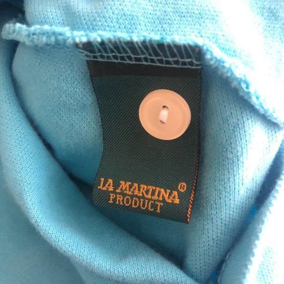 Vintage La Martina Womens Top Blue Polo Embroidered Short Sleeve Shi Size XXL / US 16-18 / IT 52-54 - 7 Thumbnail