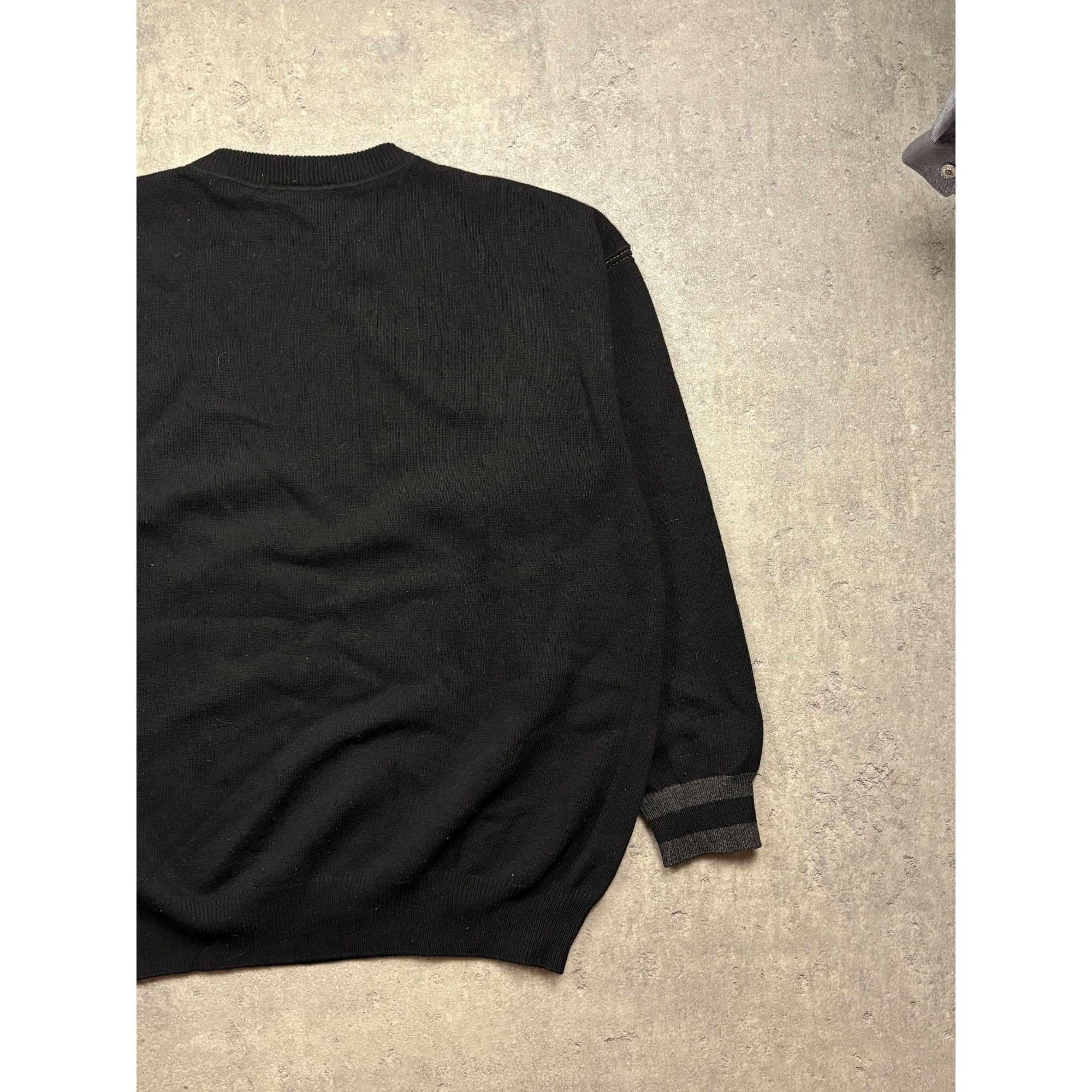 Iceberg Iceberg Mens Black Knit Crewneck Sweater With Soul Brothers Size US L / EU 52-54 / 3 - 8 Thumbnail