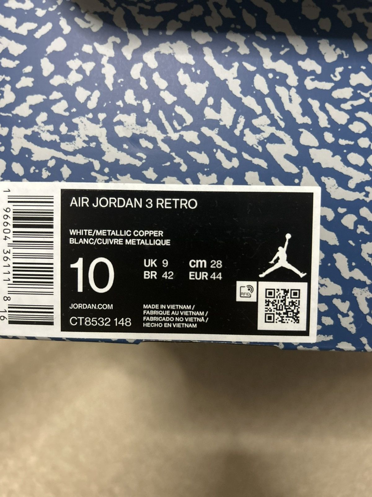 Jordan Brand Jordan 3 wizard copper 2023 Size US 10 / EU 43 - 8 Thumbnail