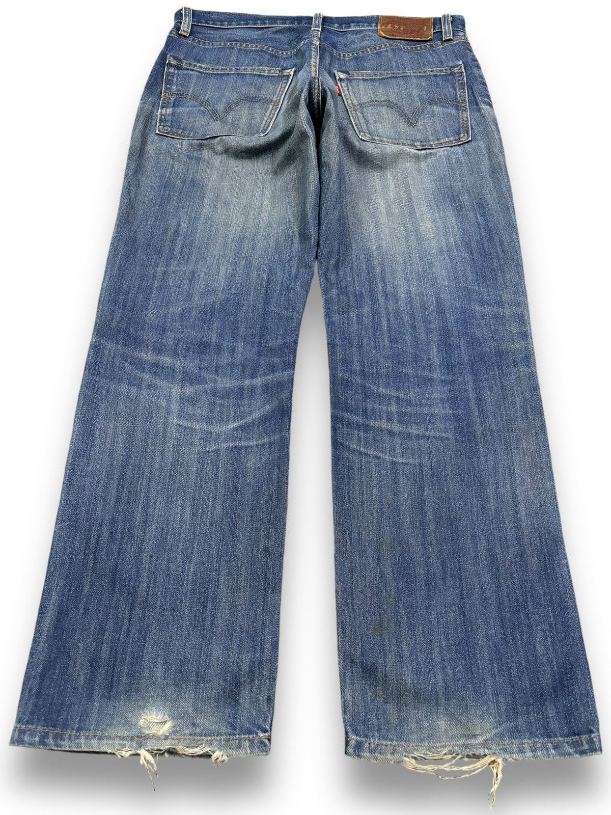 Levi's Vintage Clothing Vintage Levis 502 Mud Wash Straight Leg Distressed Jeans Size US 32 / EU 48 - 2 Thumbnail