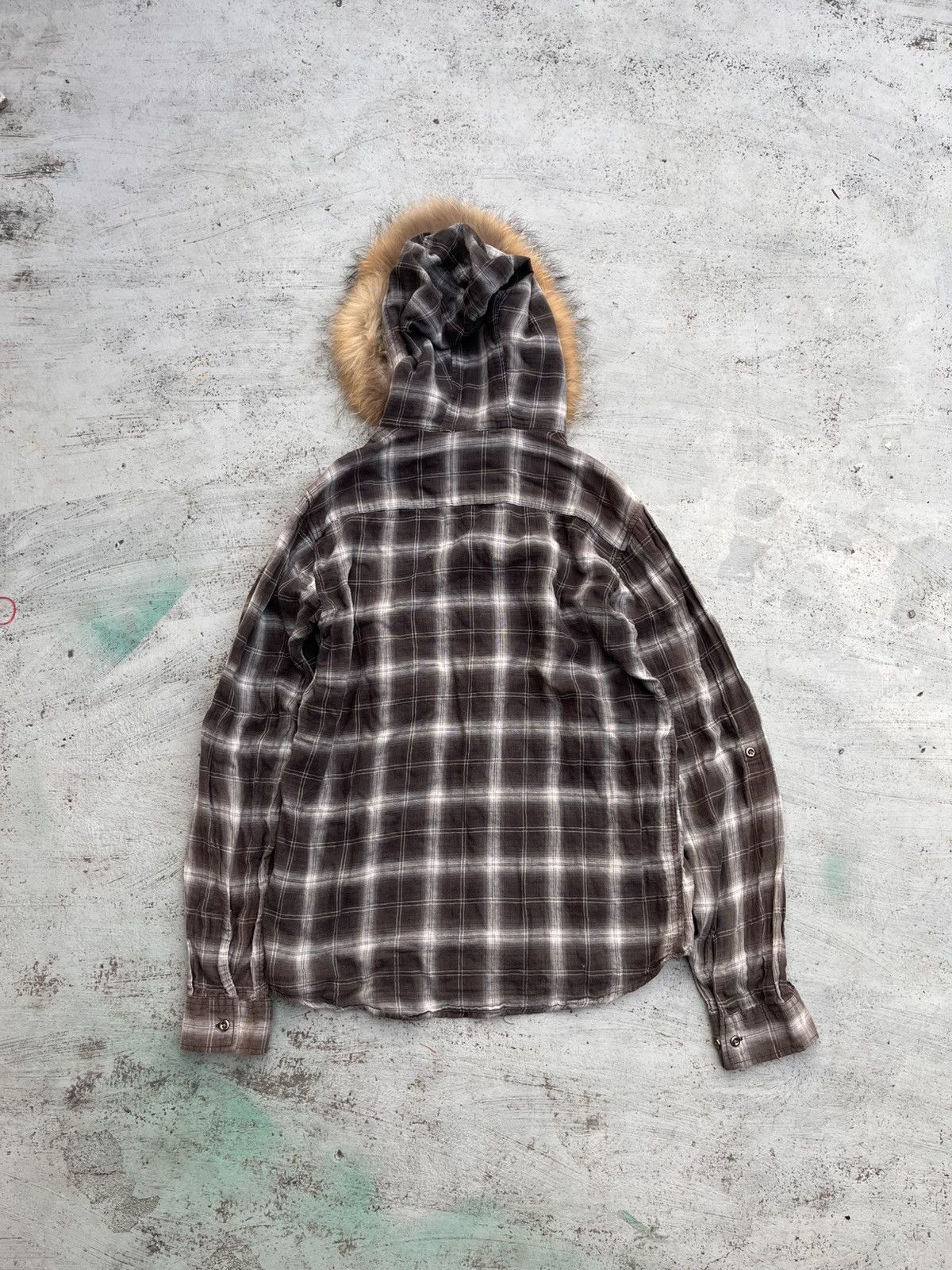 If Six Was Nine × Japanese Brand × Le Grande Bleu (L.G.B.) OMKOE FLANEL FUR FAUX ZIPER LONGSLEVEE Size US S / EU 44-46 / 1 - 8 Thumbnail
