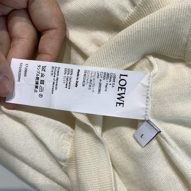 Loewe LOEWE Cashmere Sweater with Embroidered Logo Size L / US 10 / IT 46 - 5 Thumbnail