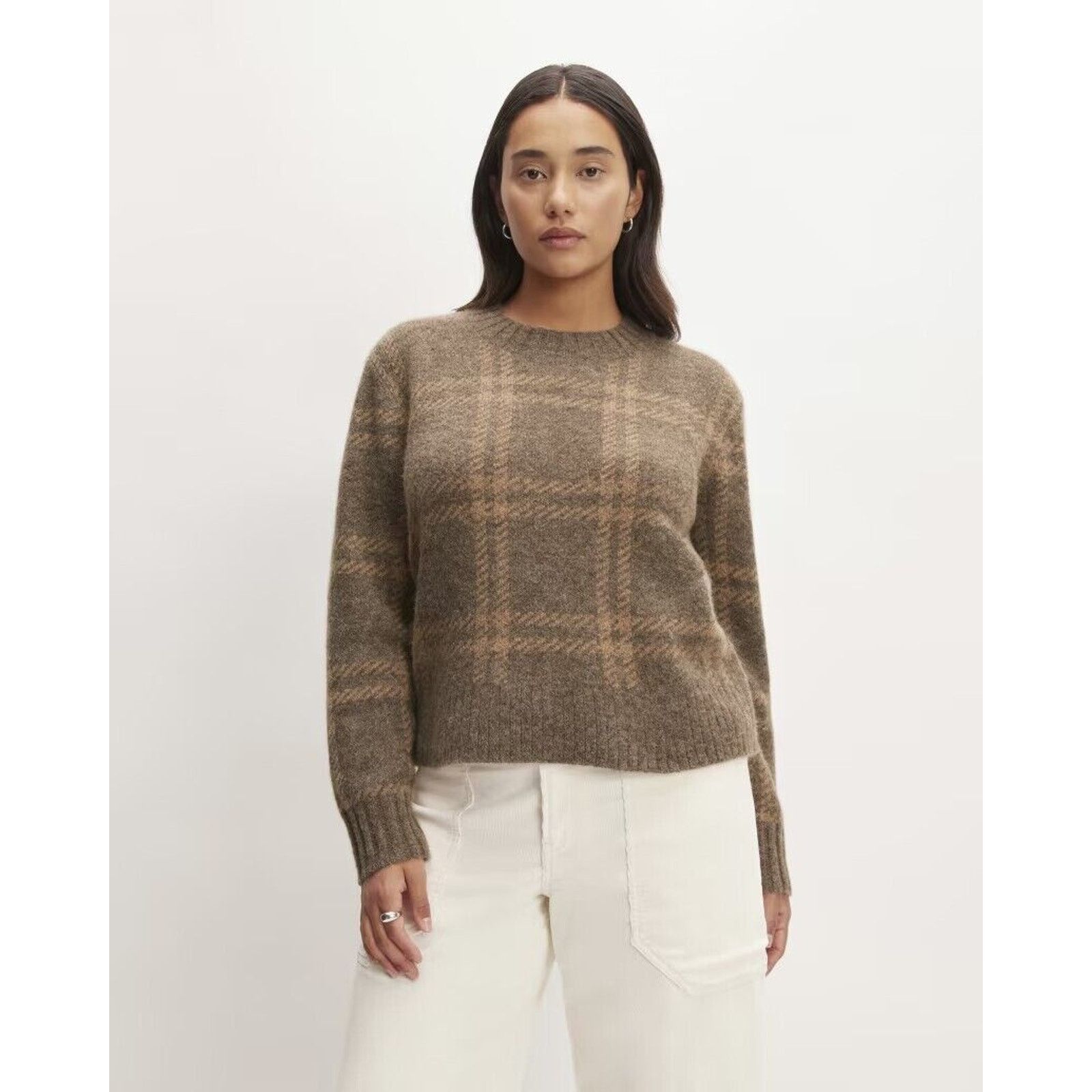 Everlane Everlane Womens The Alpaca Crew Neck Cropp Sweater Cocoa S Size S / US 4 / IT 40 - 1 Thumbnail