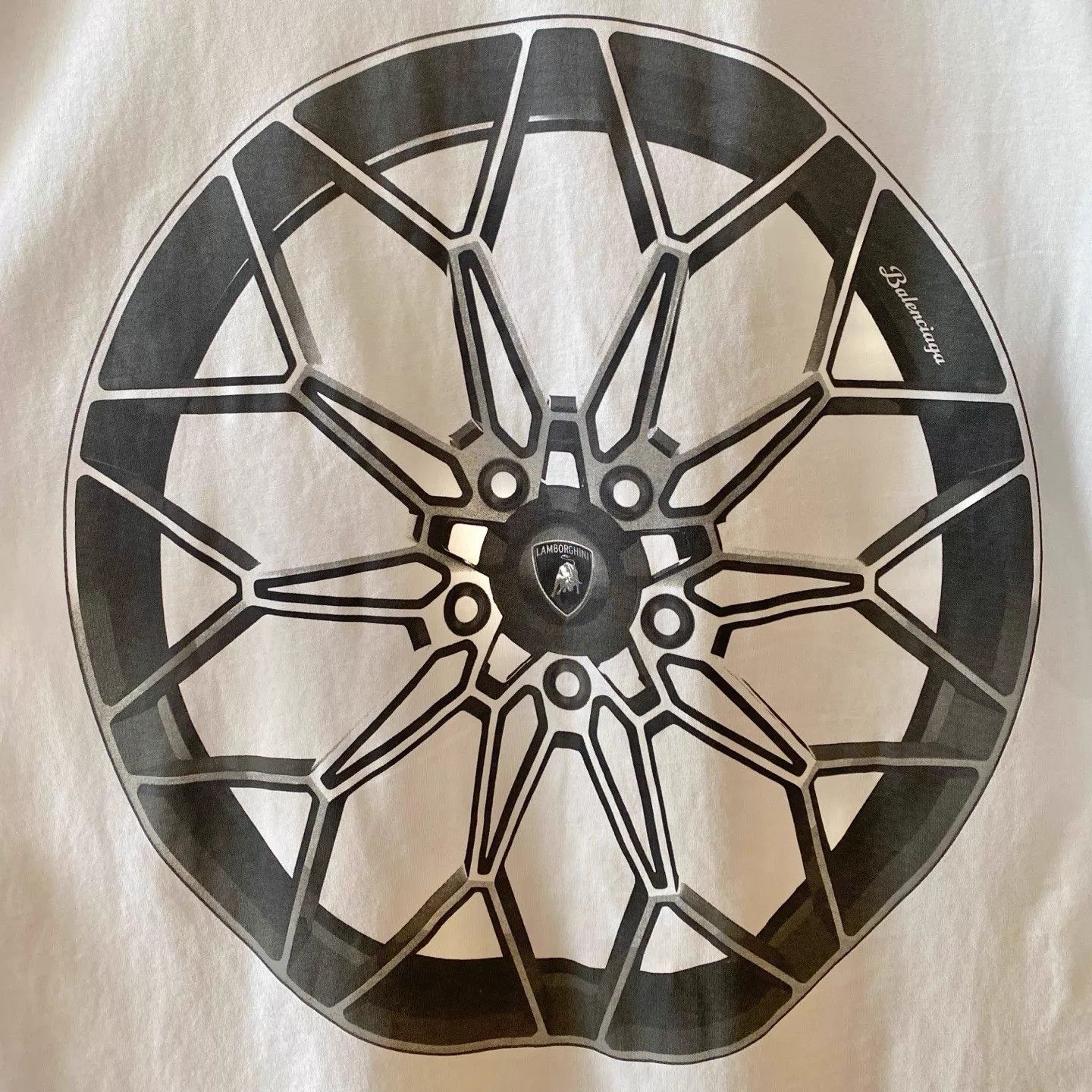 Balenciaga Balenciaga x Lamborghini Car Print Crew Drop LS Size US L / EU 52-54 / 3 - 7 Thumbnail
