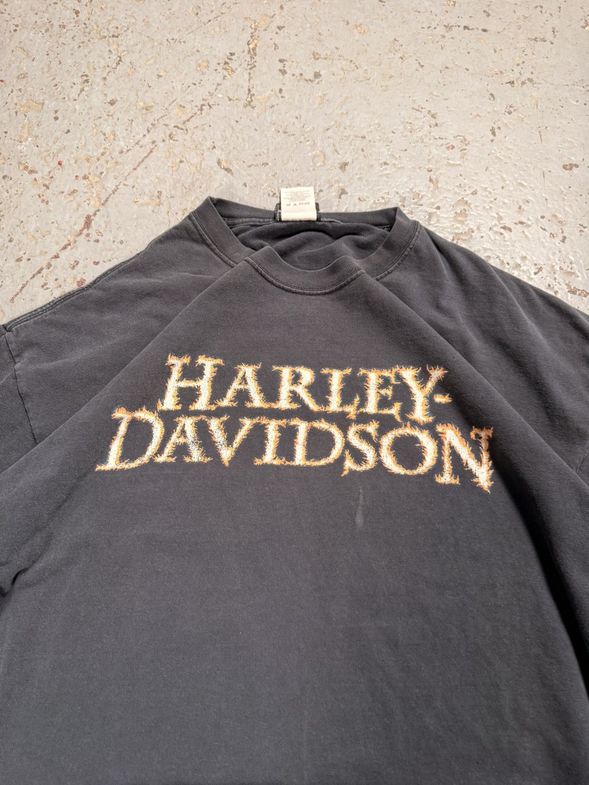 Harley Davidson Insane Sun Faded Distressed Flaming Harley Davidson Tee Size US XXL / EU 58 / 5 - 2 Thumbnail
