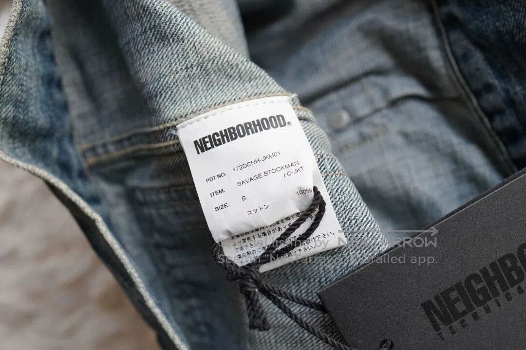 Neighborhood Blue Denim Jacket with Button Front and Pockets - Size S. Size US S / EU 44-46 / 1 - 5 Thumbnail