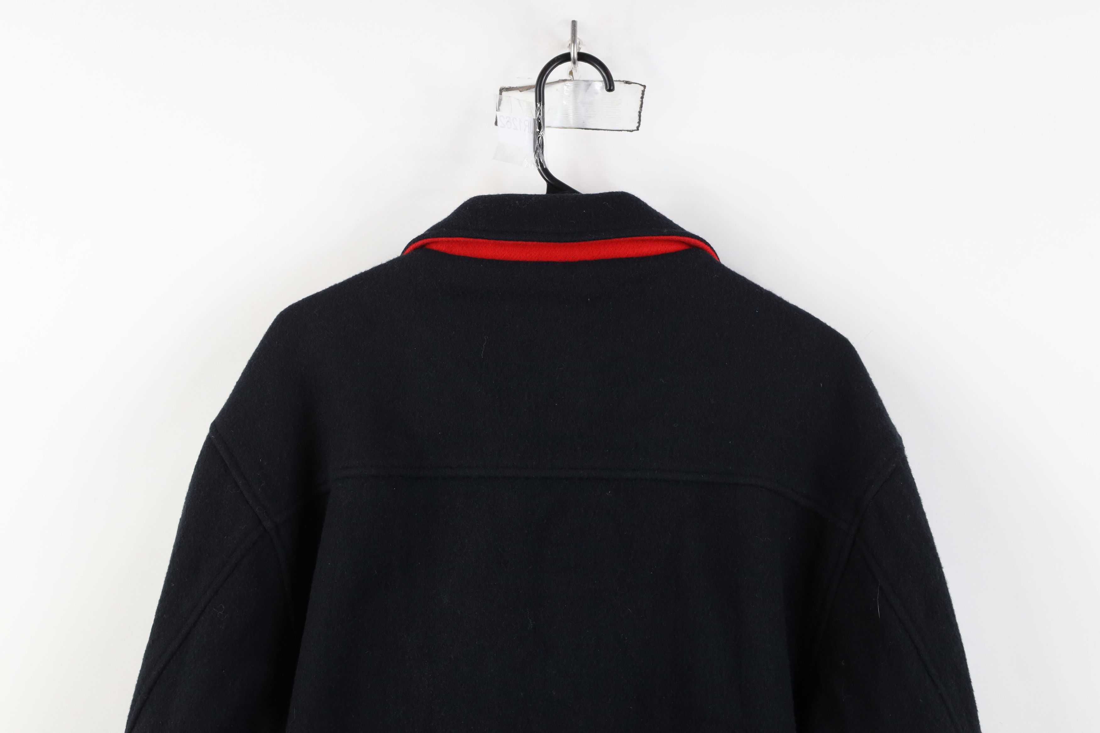 Marlboro Vintage 90s Marlboro Reversible Wool Jacket Coat Black Red Size US M / EU 48-50 / 2 - 10 Thumbnail