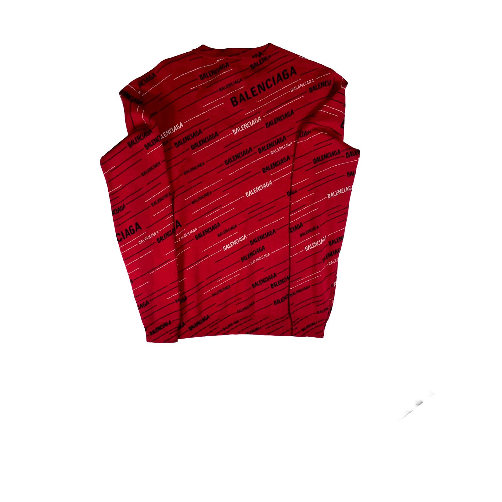 Balenciaga Balenciaga Monogram Knit Red Sweater Size US S / EU 44-46 / 1 - 2 Thumbnail