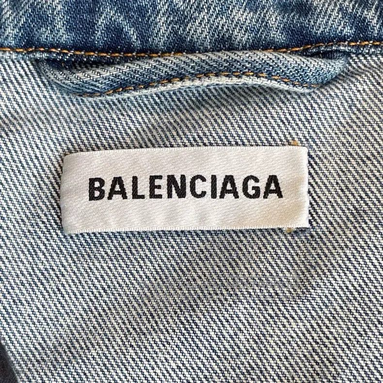 Balenciaga Balenciaga Single Button Blue Denim Faded Jacket Size XXS / US 00 / IT 34 - 5 Thumbnail