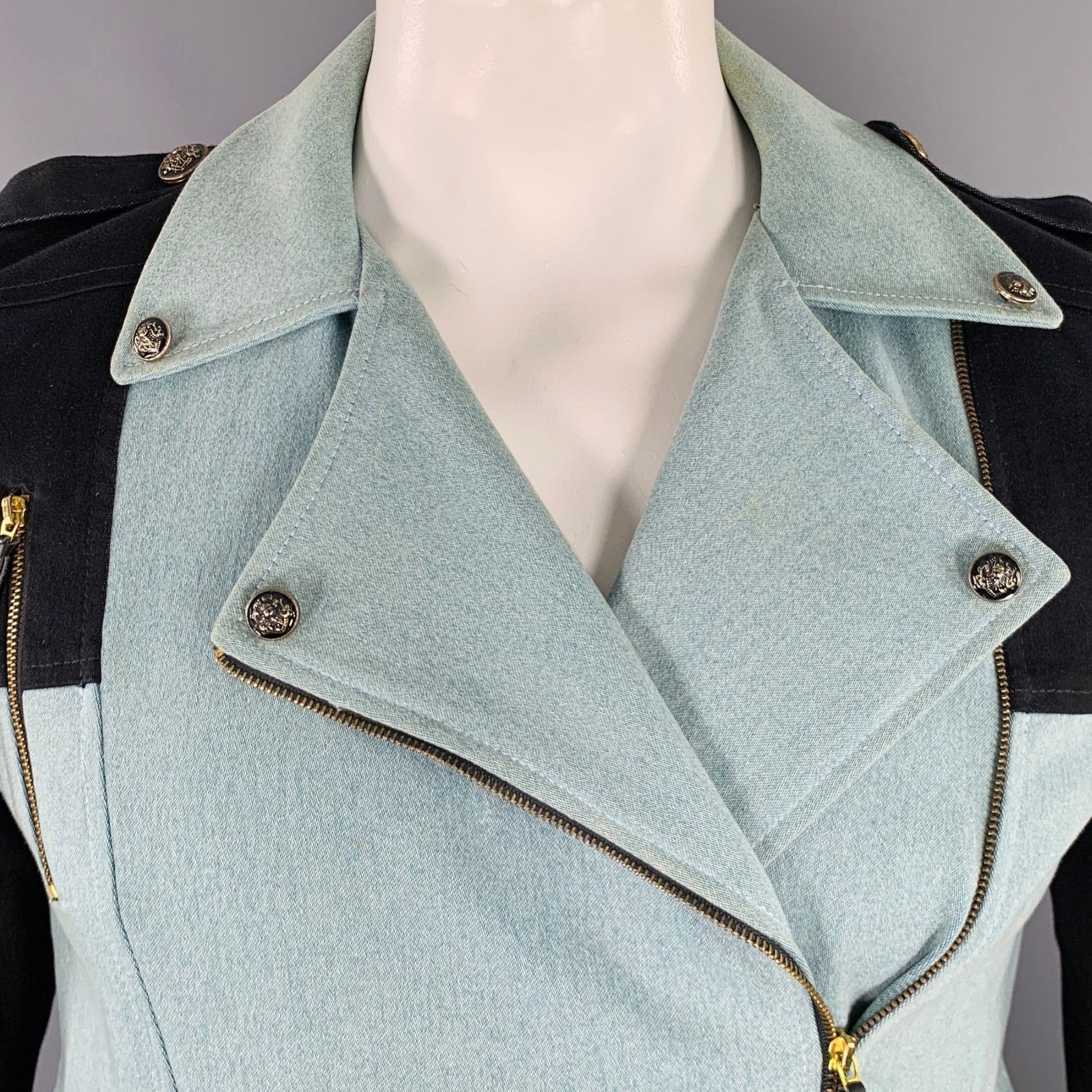Other PROJECT WHITE ELEPHANT XL Black Blue Cotton Blend Jacket Size US XL / EU 56 / 4 - 2 Thumbnail