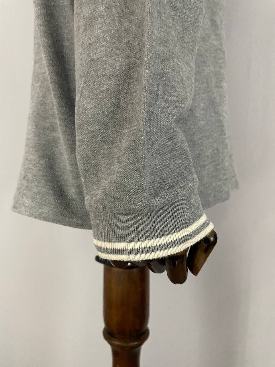 Moncler Moncler Polo Long Sleeve Grey Size US XL / EU 56 / 4 - 7 Thumbnail