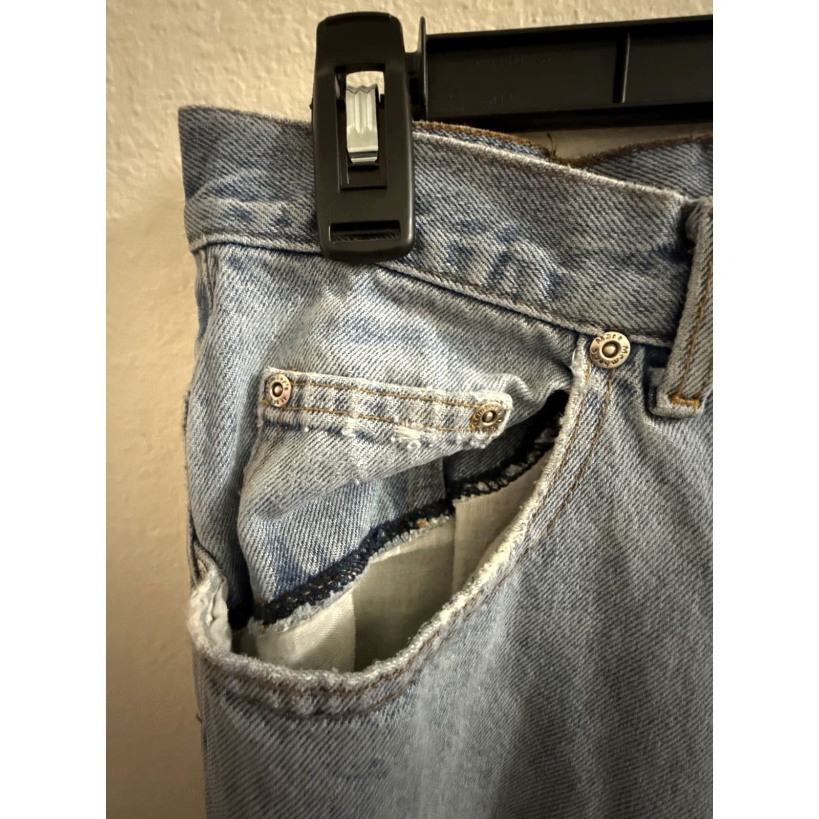 Denime VINTAGE Member's Mark Jeans Blue 32x30 Old School Faded Denim Frayed Mens Size US 32 / EU 48 - 4 Thumbnail