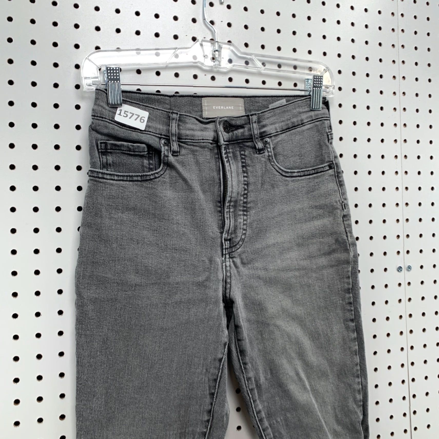 Everlane VINTAGE Everlane Mid Rise Skinny Jeans Size 27 Regular Gray Cotton Stretch Women 26x26 Size 27" / US 4 / IT 40 - 6 Thumbnail