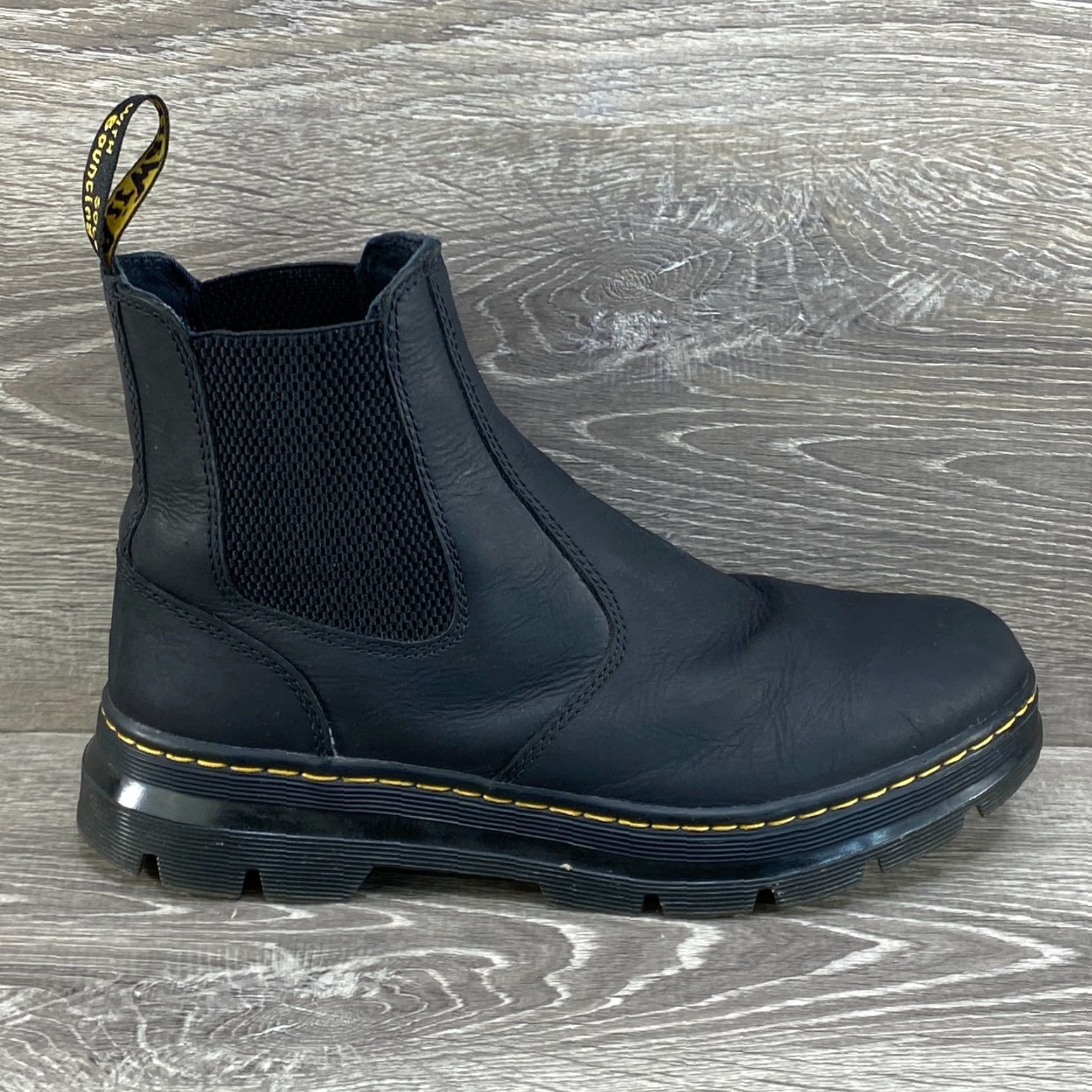 Dr. Martens Dr. Martens Chelsea Unisex Boots Leather Black 9 Mens 10 Womens Embury AirWair Chelsea Ankle Boots Size US 8 / IT 38 - 2 Thumbnail