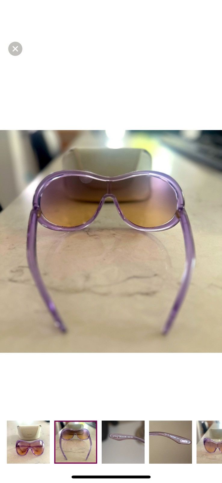 Tom Ford TOM FORD TF 95 DAKOTA COL. 681 Clear Purple 142-115 Size ONE SIZE - 2 Thumbnail