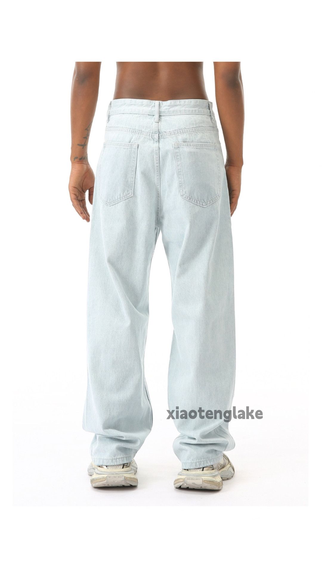 Jean × Vintage washed faded cleanfit yuppie loose baggy jeans Size US 32 / EU 48 - 1 Thumbnail