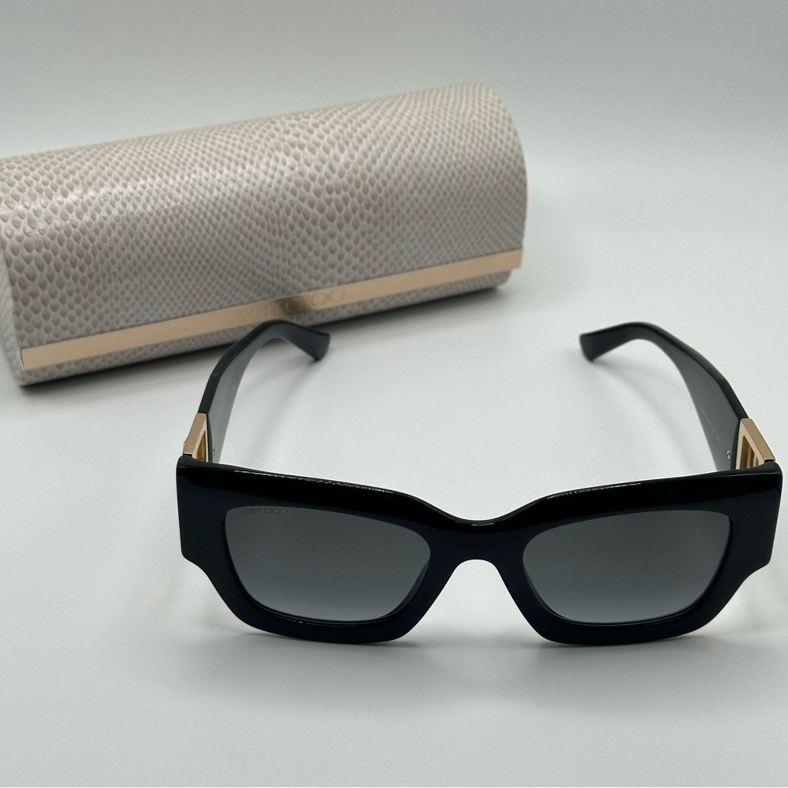 Jimmy Choo BRAND NEW JIMMY CHOO NENA/S 807 Black Women Sunglasses Size ONE SIZE - 3 Thumbnail