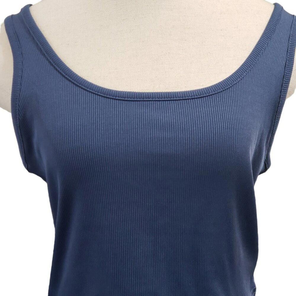 Designer CT1752 Red, Blue, Brown, Black Ribbed Cropped Tank (4) Large Size L / US 10 / IT 46 - 8 Thumbnail