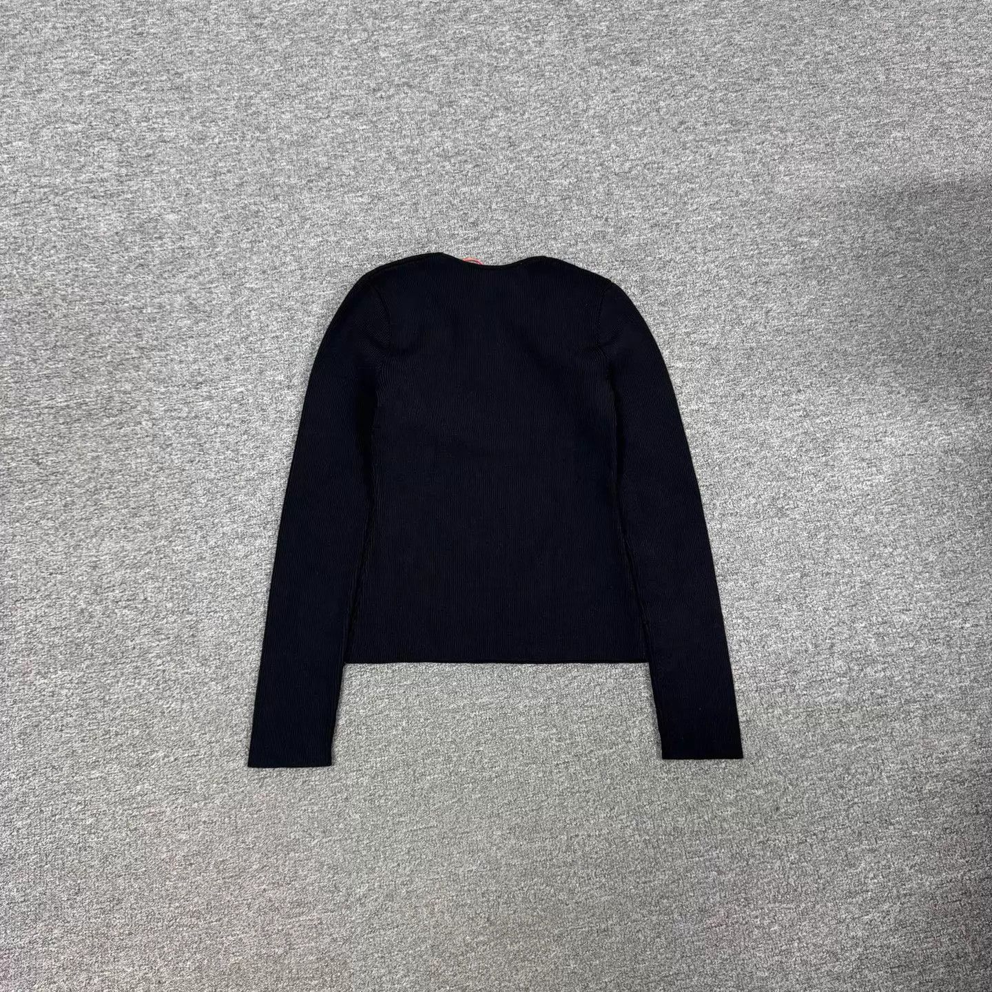 Gucci Gucci Black Ribbed Knit Heart Neck Long Sleeve Top XXS Size XXS / US 00 / IT 34 - 2 Thumbnail
