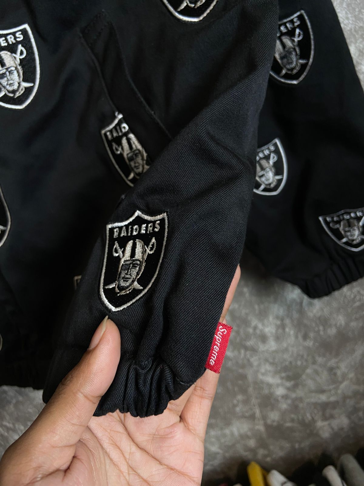 47 Brand × NFL × Supreme Supreme SS19 x NFL x Raiders x 47 Embroidered Jacket Size US M / EU 48-50 / 2 - 7 Thumbnail