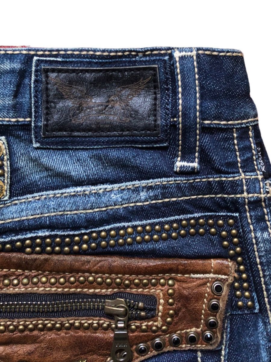 Robins Jeans Robin Jeans studded leather pocket denim pants Size US 32 / EU 48 - 11 Thumbnail