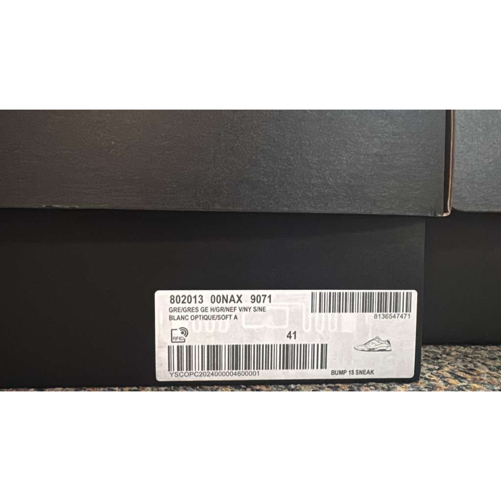 Saint Laurent Paris o1rshd1 Bump 15 Low-Top Sneaker in Blanc Optique / Soft A Size US 8 / EU 41 - 23 Thumbnail
