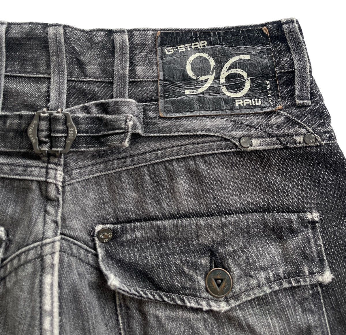 G-Star Gstar Raw Distressed Bikers Double Knee Denim Size US 29 - 12 Thumbnail