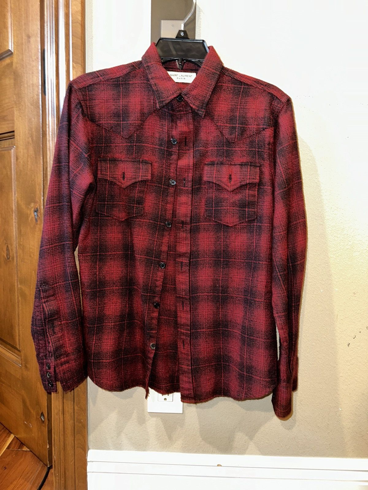 Saint Laurent Paris Hedi FW16 wool flannel Size US S / EU 44-46 / 1 - 1 Thumbnail