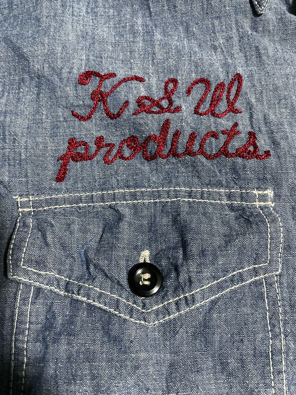 Japanese Brand × Toyo Enterprises RARE‼️Headlight Denim Embroidery Selvedge Workshirt Size US L / EU 52-54 / 3 - 4 Thumbnail