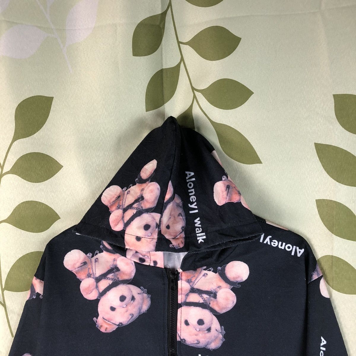 Japanese Brand × Vintage Full print teddy bear A Lonely I Wake Black Hoodie #7465 Size M / US 6-8 / IT 42-44 - 4 Thumbnail